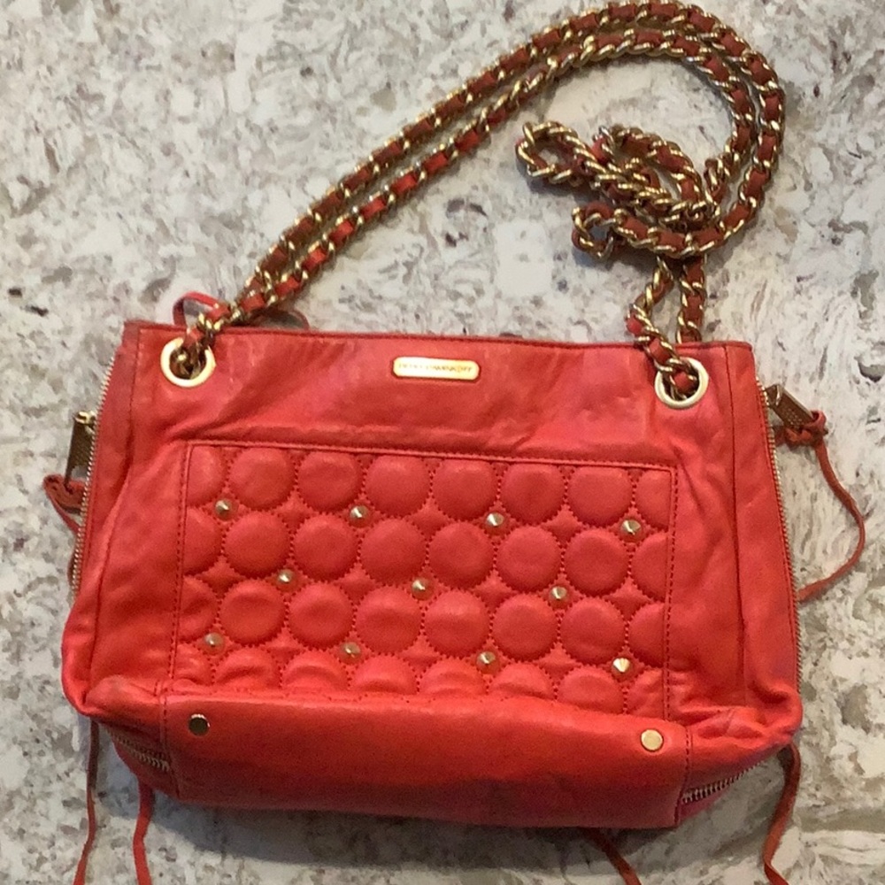 Rebecca minkoff red studded purse